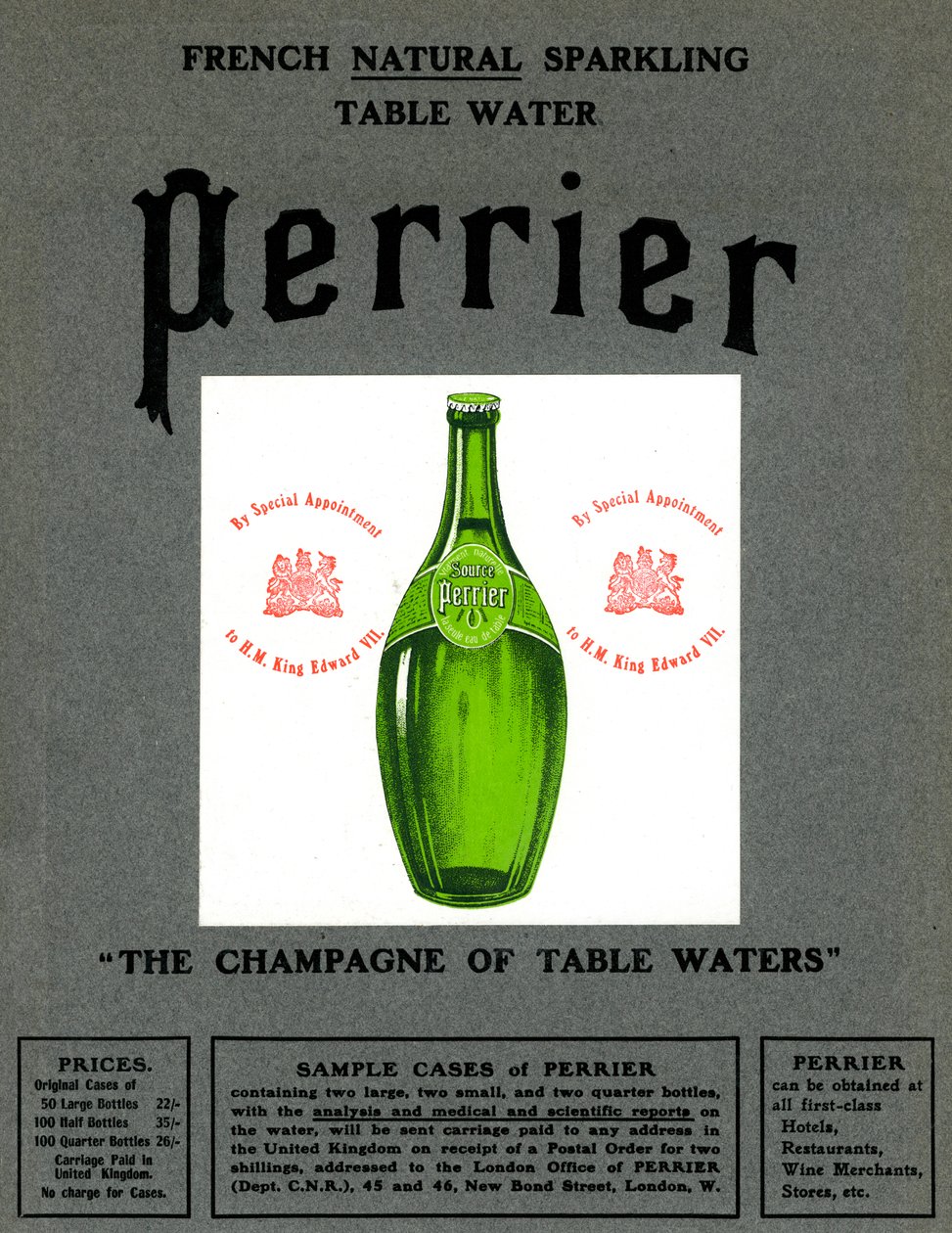 Perrier-veden mainos, 1905 tekijältä Unbekannt