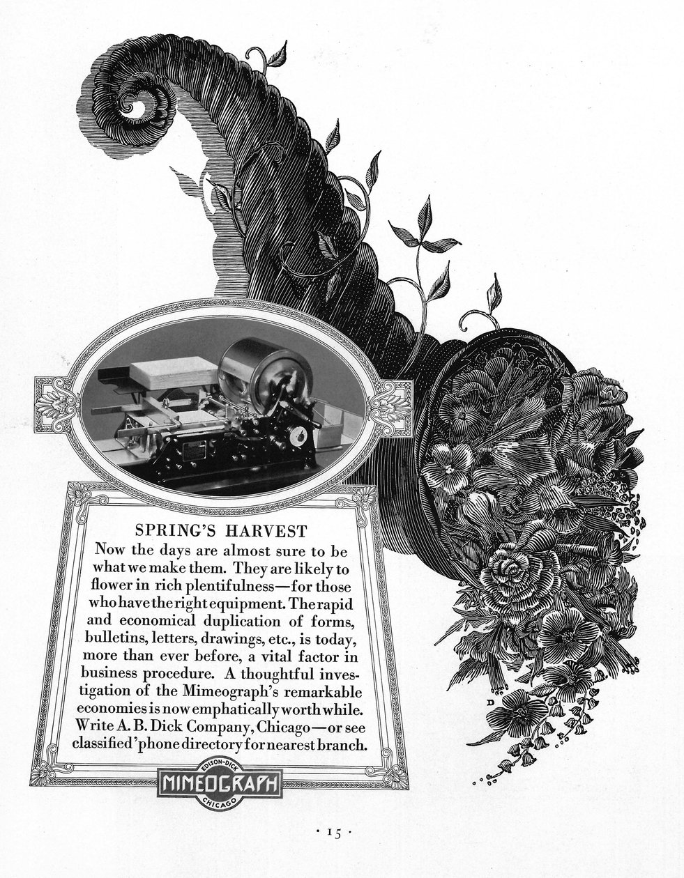 Mainos Edison Mimeographille, 1900-1910 tekijältä Unbekannt