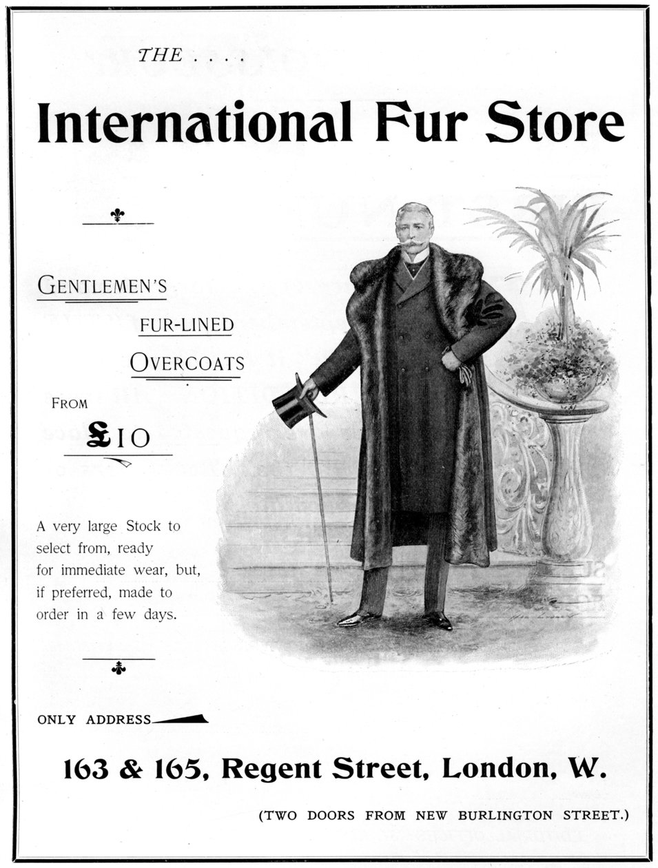 Kansainvälisen turkisliikkeen mainos, 1901 tekijältä Unbekannt