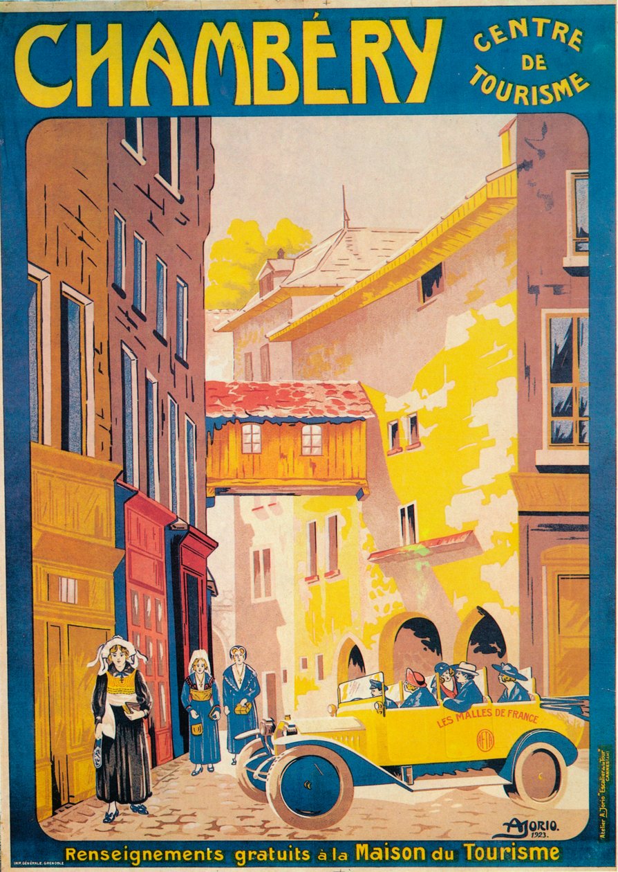 Matkailumainos Chamberyssä, Ranskassa, 1920-luku tekijältä Unbekannt