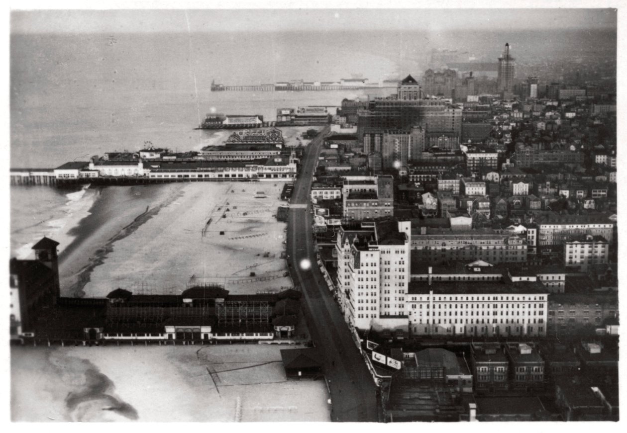 Ilmakuva Atlantic Citystä, New Jersey, USA, Zeppelinistä, 1930 1933 tekijältä Unbekannt