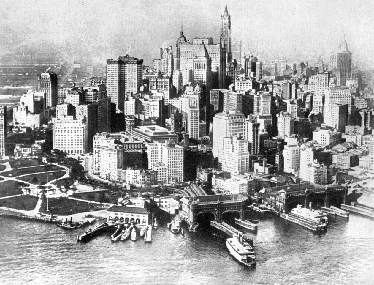 Ilmakuva Lower New Yorkista, USA, 1926 tekijältä Unbekannt