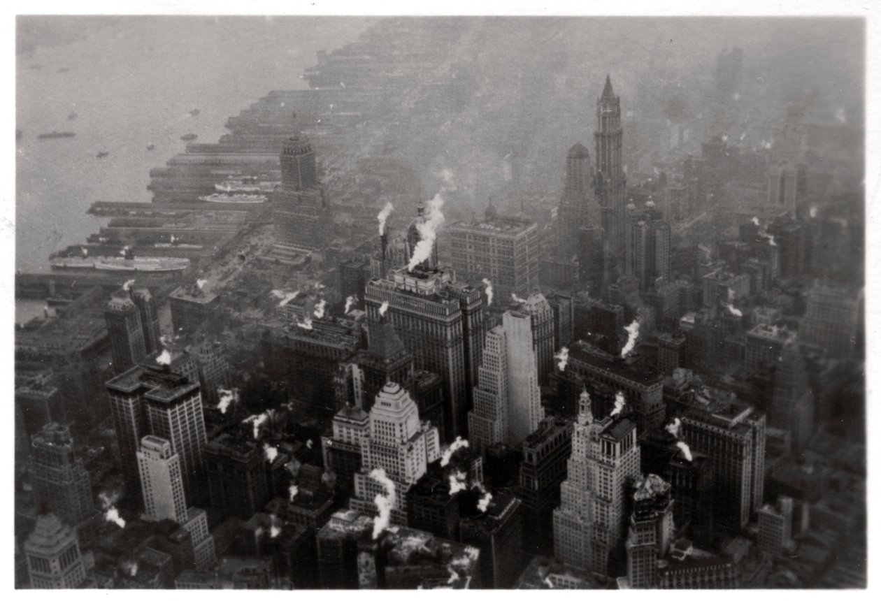 Ilmakuva Manhattanista, New York City, USA, Zeppelinistä, 1928 1933 tekijältä Unbekannt