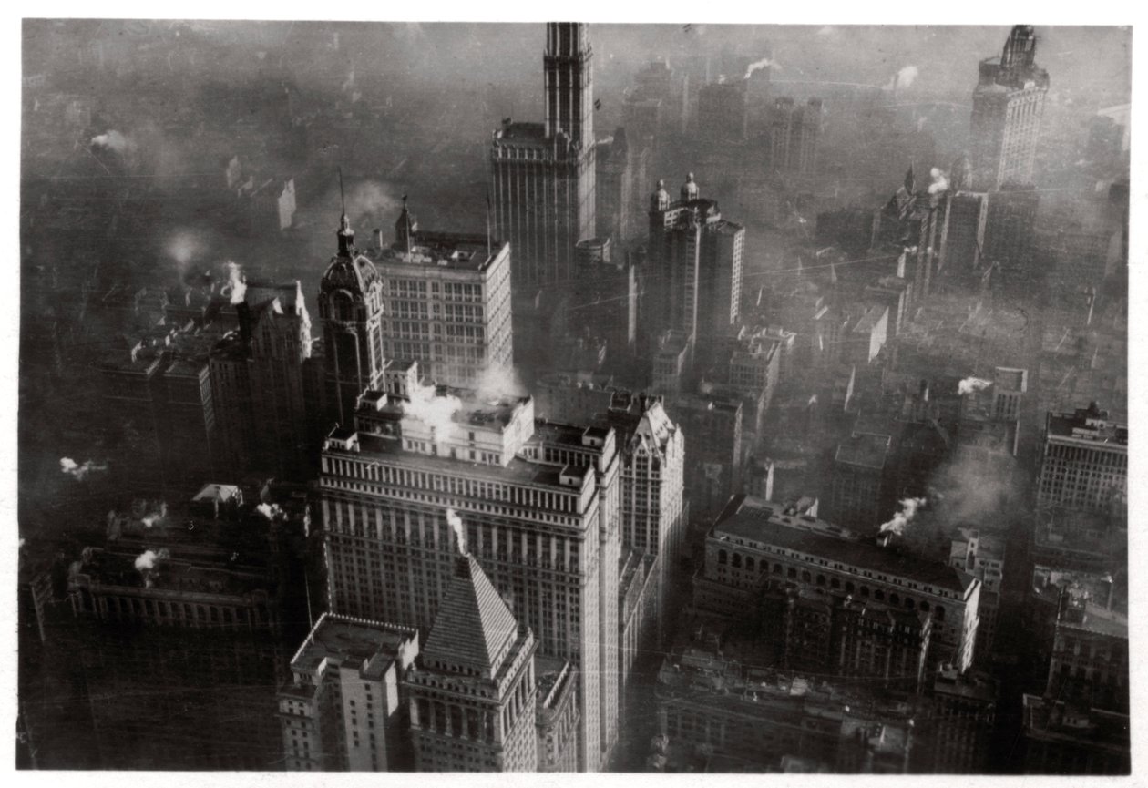 Ilmakuva Manhattanista, New York City, USA, Zeppelinistä, 1928 1933 tekijältä Unbekannt