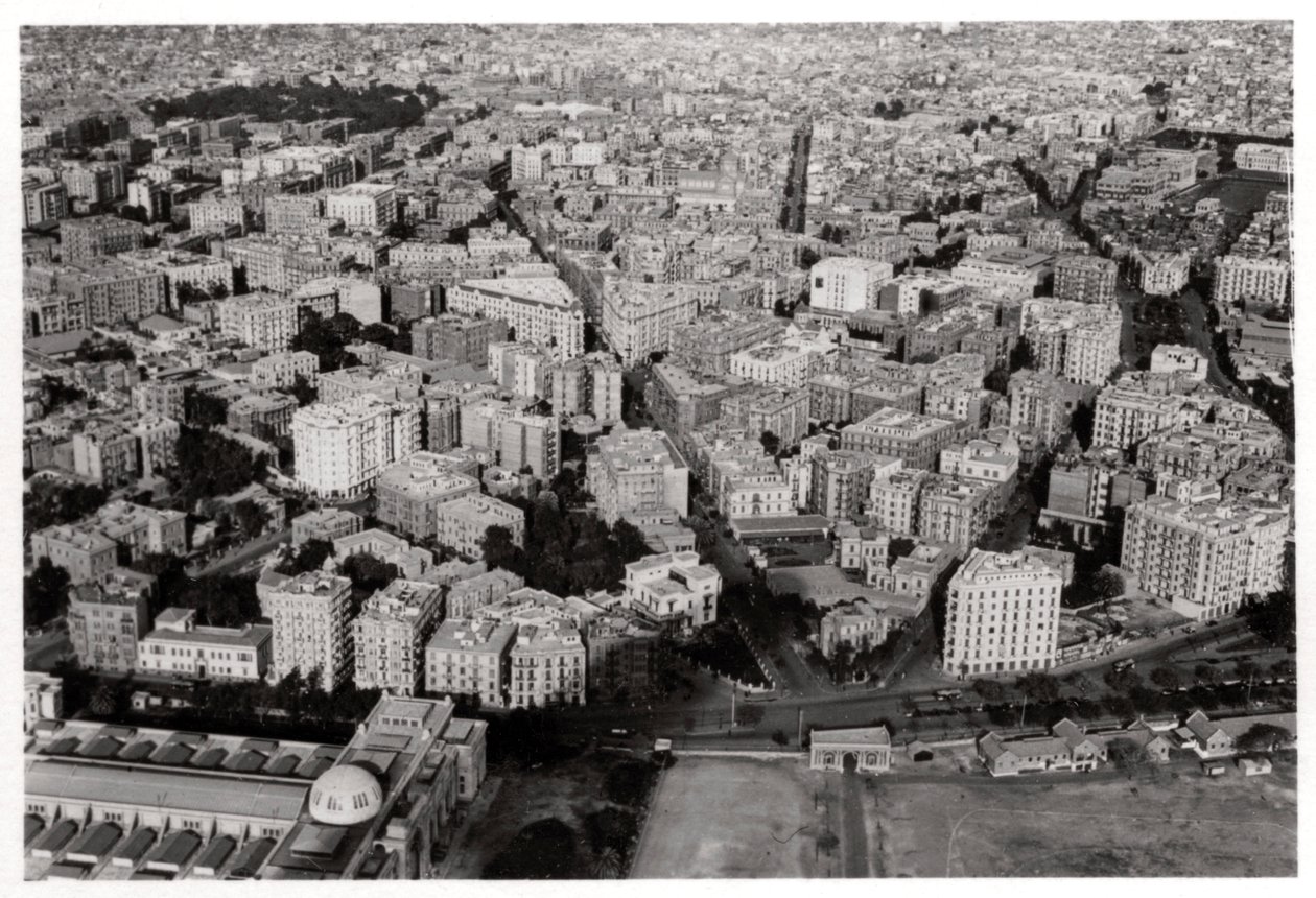 Ilmakuva Uudesta Kairosta, Egyptistä, Zeppelinistä, 1931 1933 tekijältä Unbekannt