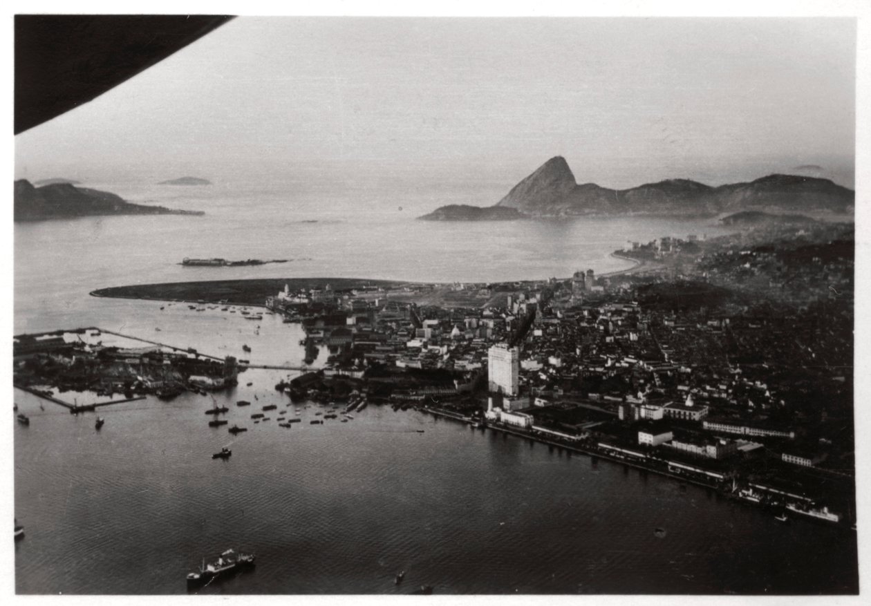 Ilmakuva Rio de Janeirosta, Brasiliasta, Zeppelinistä, 1930 1933 tekijältä Unbekannt