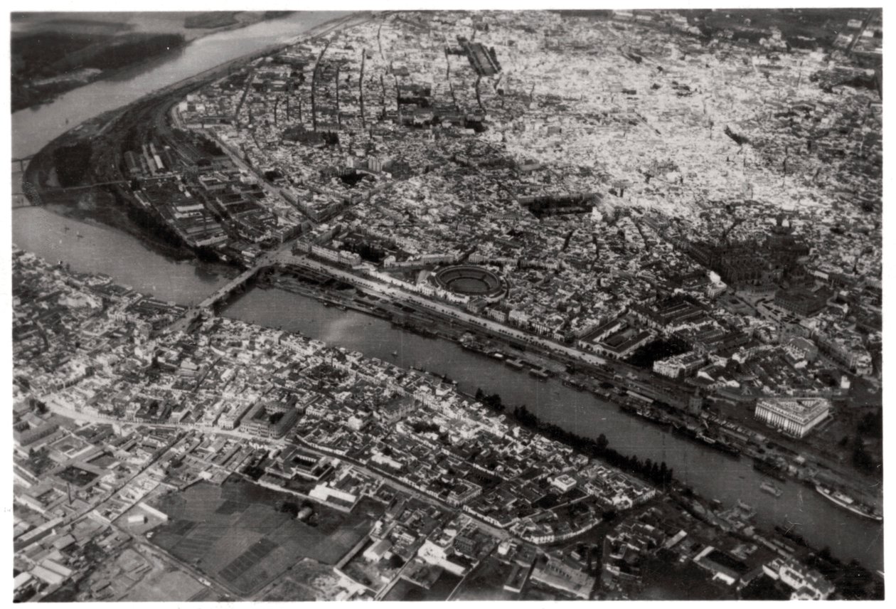 Ilmakuva Sevillasta, Espanjasta, Zeppelinistä, 1929 1933 tekijältä Unbekannt