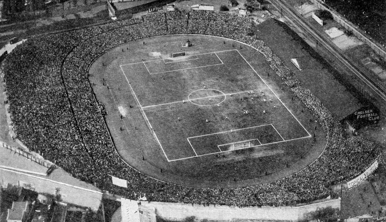 Ilmakuva Stamford Bridgestä, Chelsea Football Clubin stadionista, Lontoo, c1922 tekijältä Unbekannt