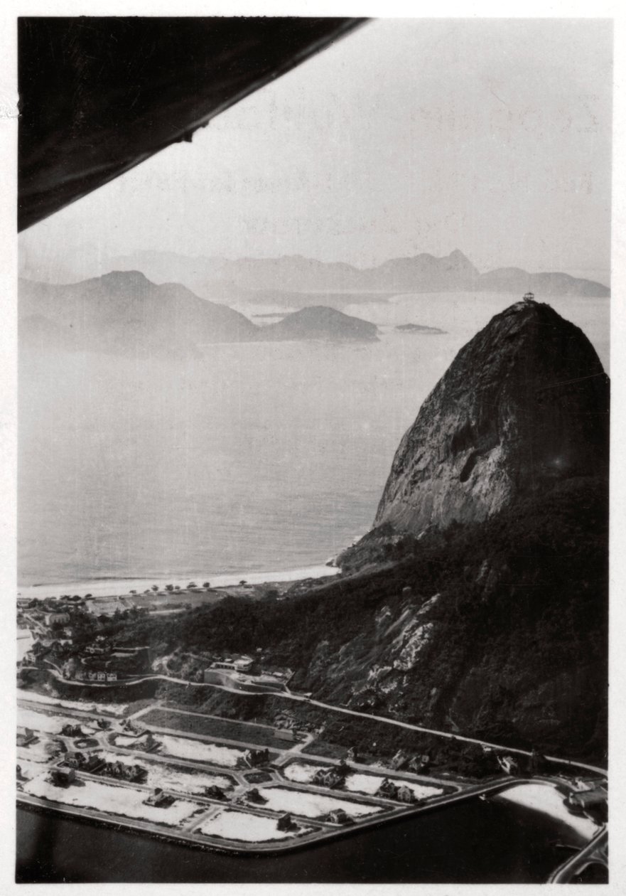 Ilmakuva Sokeritoppavuoresta, Rio de Janeiro, Brasilia, Zeppelinistä, 1930 1933 tekijältä Unbekannt