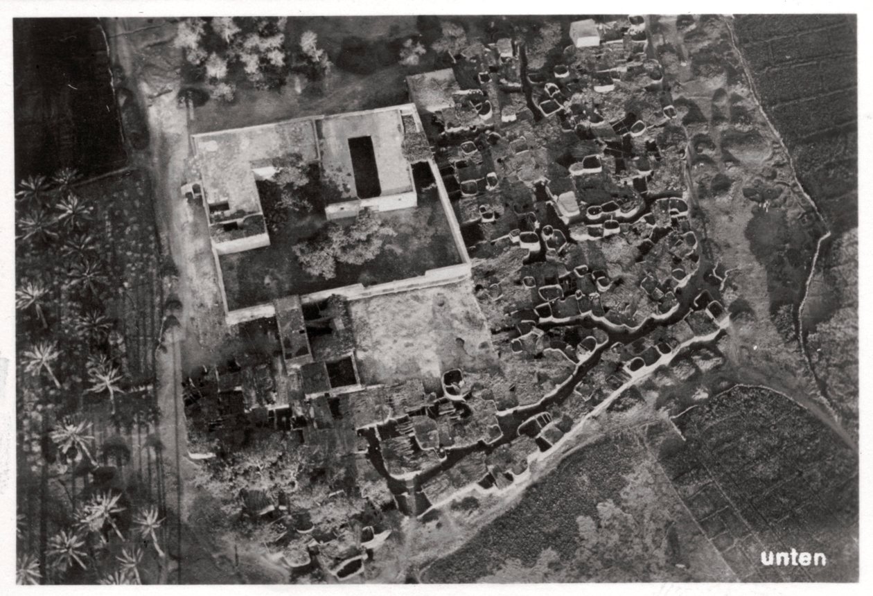 Ilmakuva kylästä, Egypti, 1931 1933 tekijältä Unbekannt