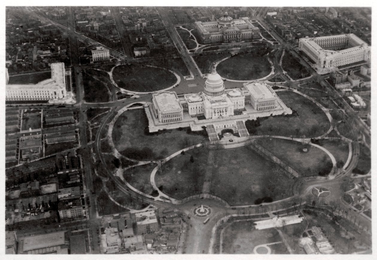Ilmakuva Capitolista, Washington DC, USA, Zeppelinistä, 1928 1933 tekijältä Unbekannt