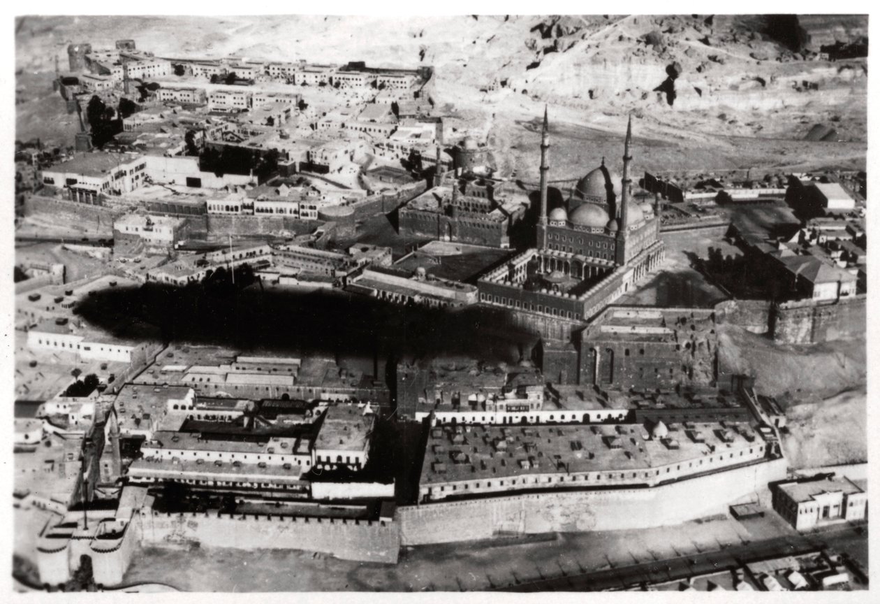 Ilmakuva Muhammad Ali Pashan moskeijasta, Kairo, Egypti, Zeppelinistä, 1931 1933 tekijältä Unbekannt