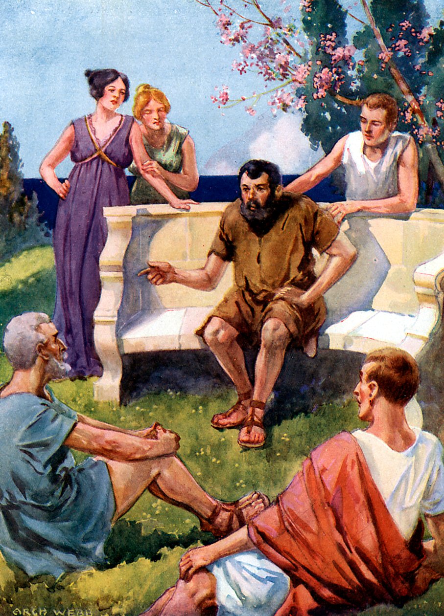 Aesop, kreikkalainen fabulisti, 1900 tekijältä Unbekannt