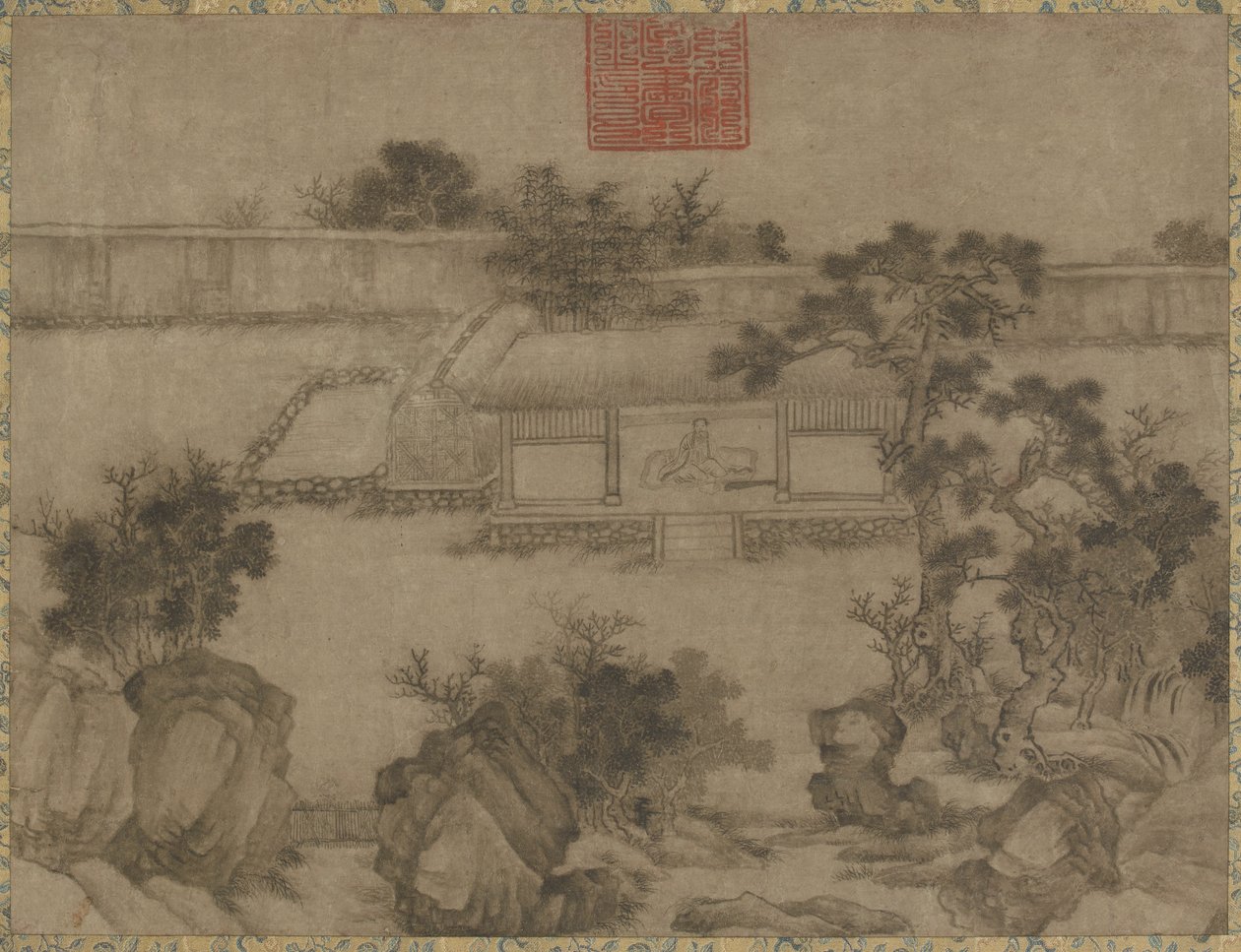 Lu Hongin olkikattoisen majan jälkeen, Ming- ja Qing-dynastiat, 1600-luku. tekijältä Unbekannt