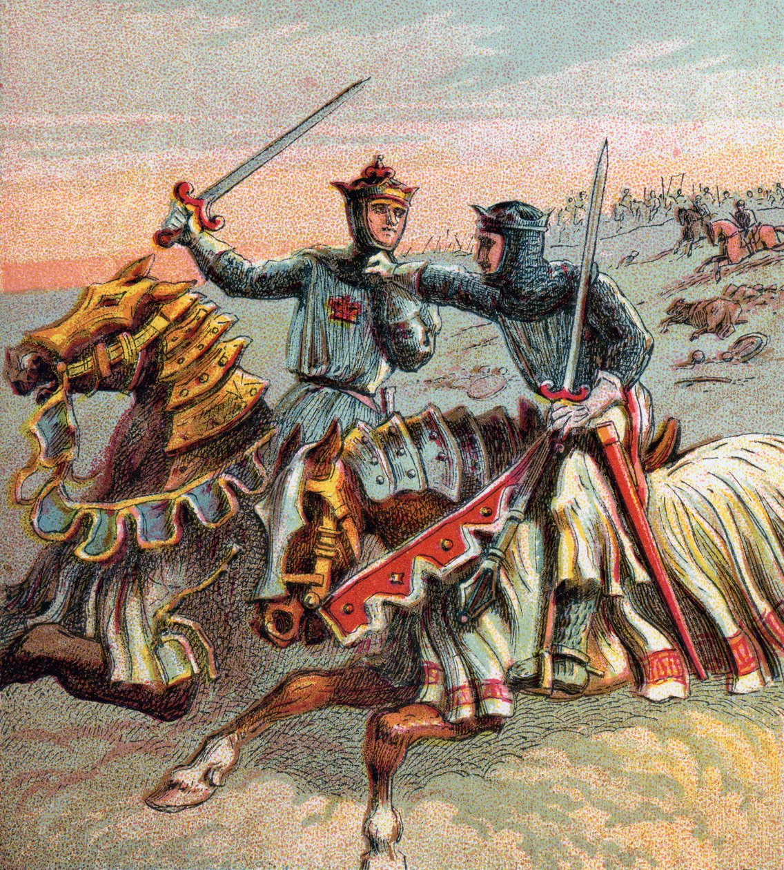 Crecyn taistelun jälkeen, 1346, n. 1850 tekijältä Unbekannt
