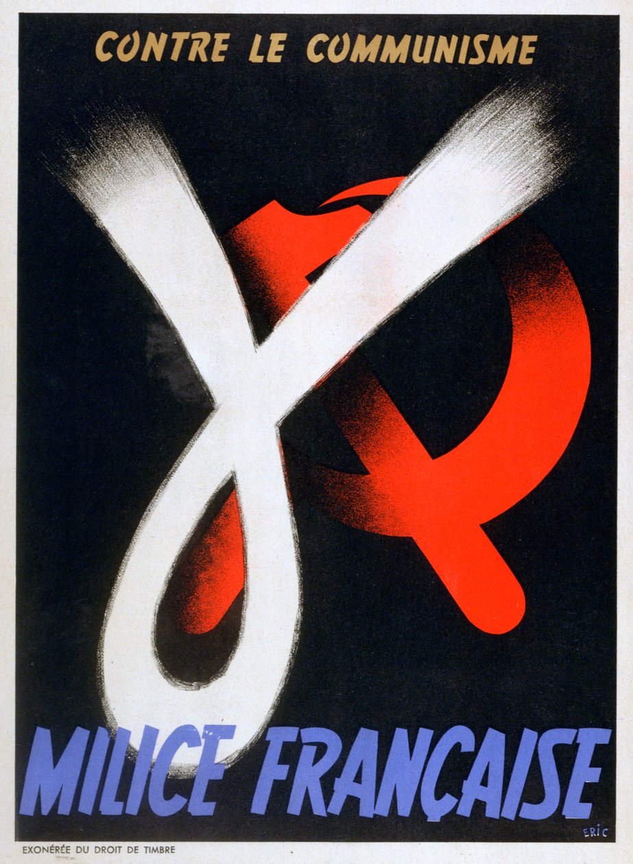 Kommunismia vastaan, juliste French Milicelle, 1943-1944 tekijältä Unbekannt