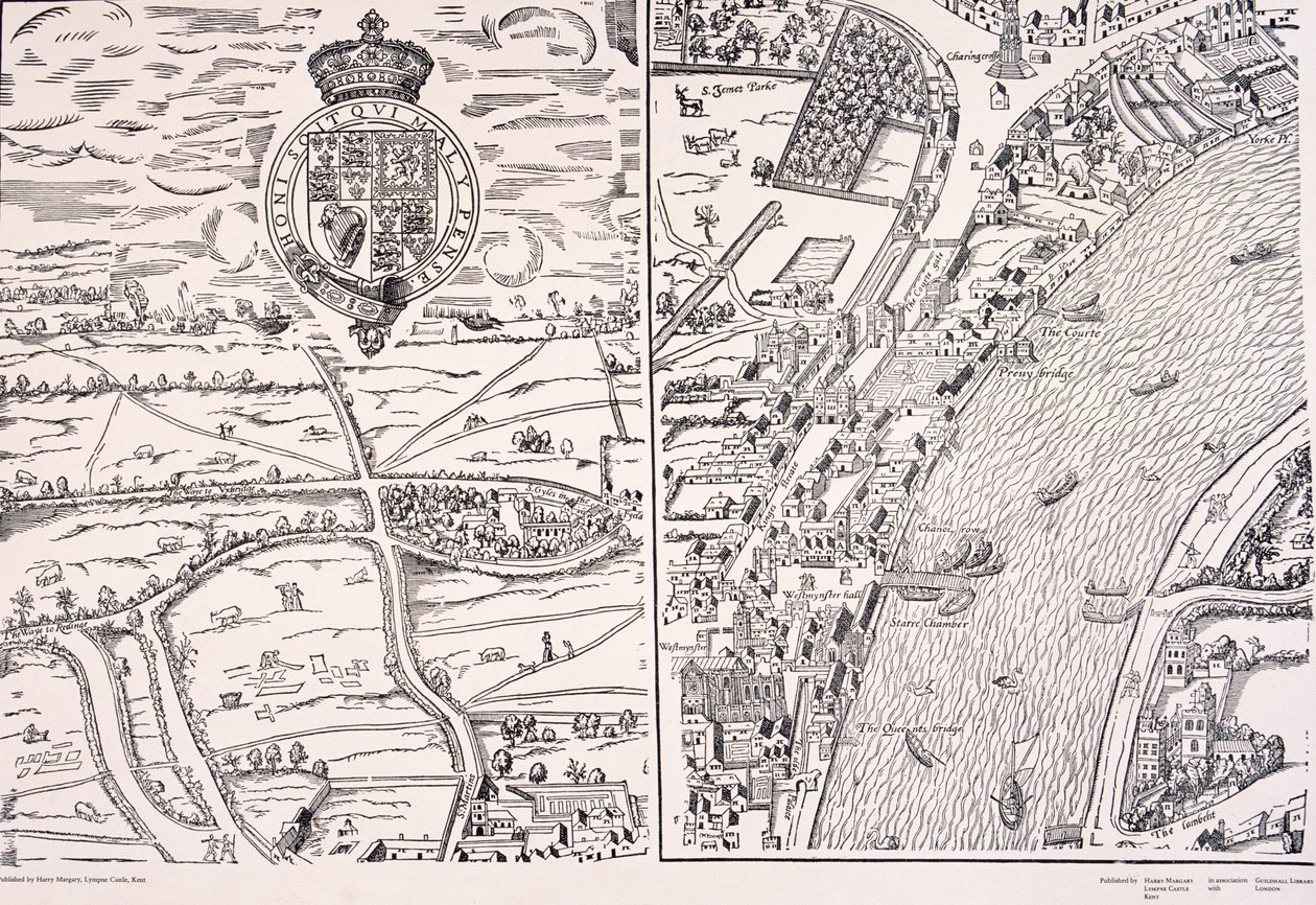 "Agas" Lontoon kartta, c1561 tekijältä Unbekannt