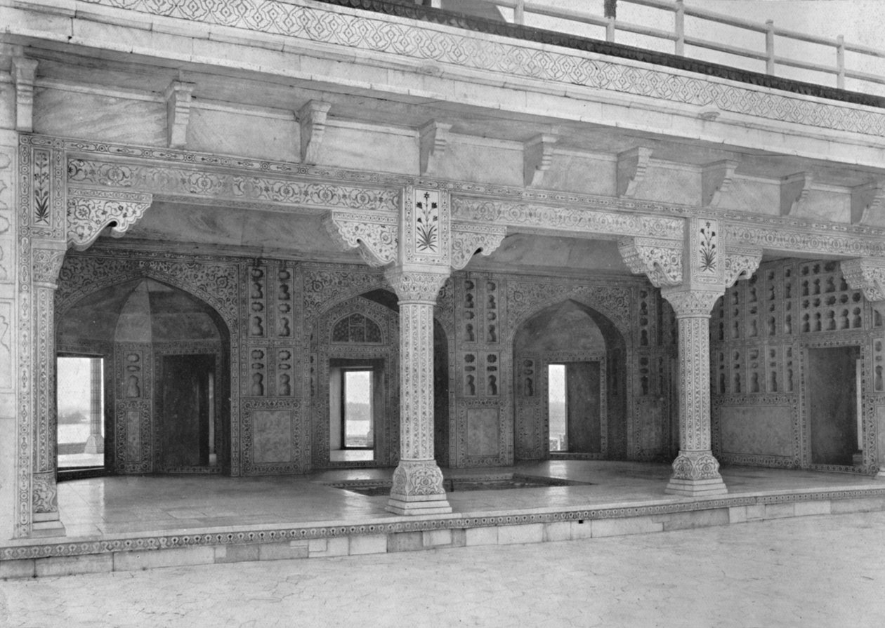 Agra. Huone Jasmine Towerissa, vuodelta 1910. tekijältä Unbekannt