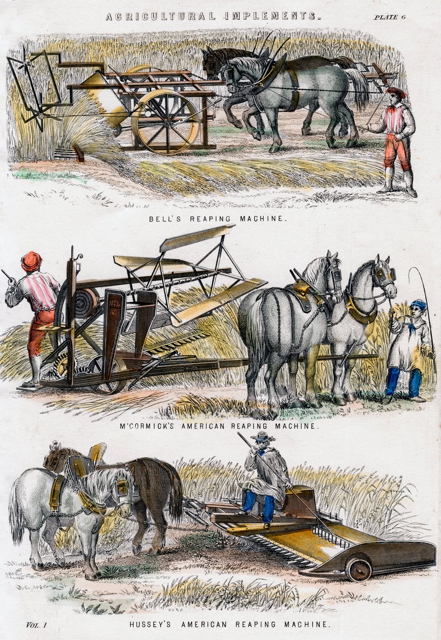 Maatalousvälineet, 1800-luku tekijältä Unbekannt