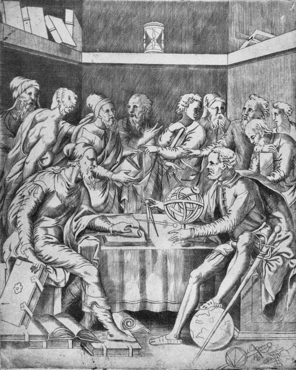 Agrippa opettaa oppilaitaan matemaattisesti, 1553, 1936 tekijältä Unbekannt