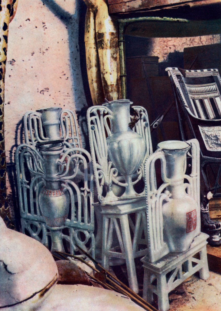 Alabasterimaljakoita, Tutankhamunien hauta, Egypti, 1933-1934 tekijältä Unbekannt