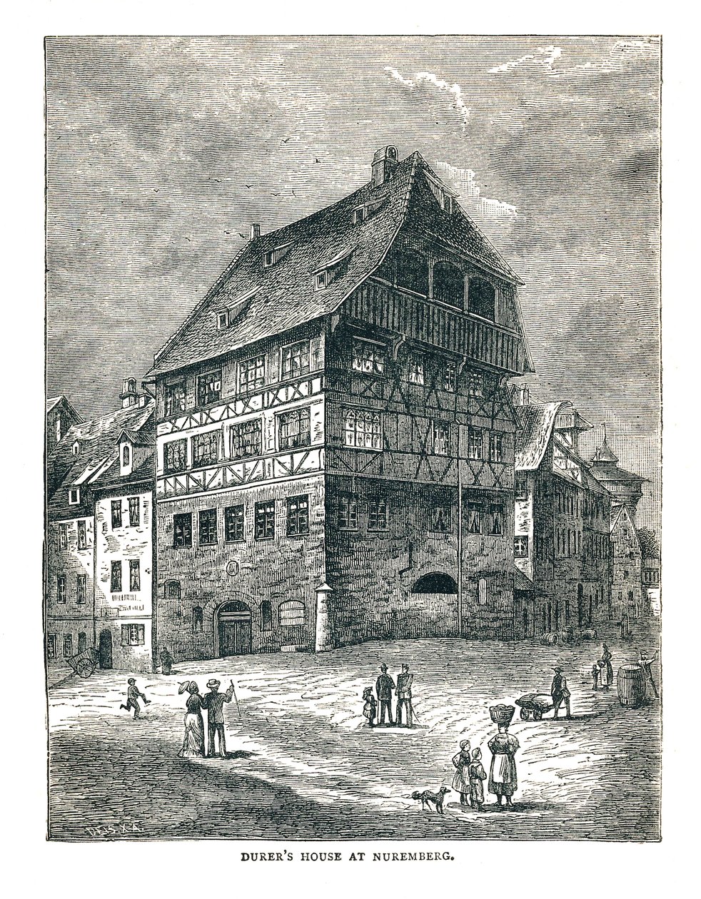Albert Durers House, Nürnberg, Saksa, 1893 tekijältä Unbekannt