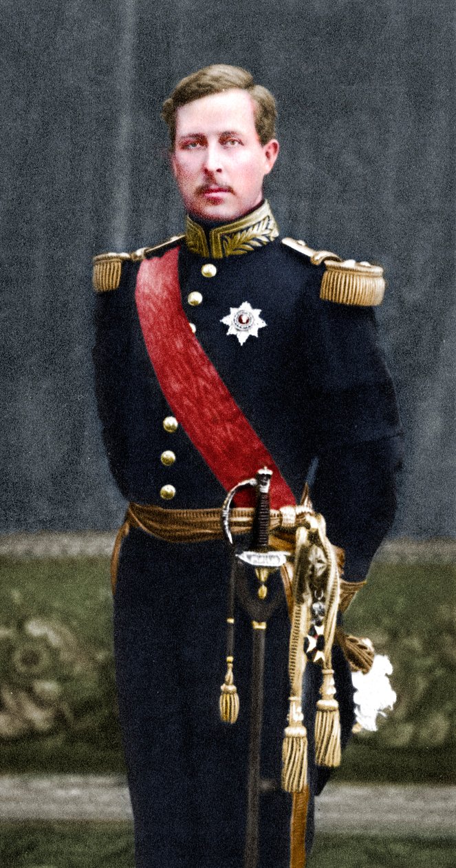 Albert I 1875-1934, belgialaisten kuningas vuodesta 1909, sotilasunivormussa tekijältä Unbekannt