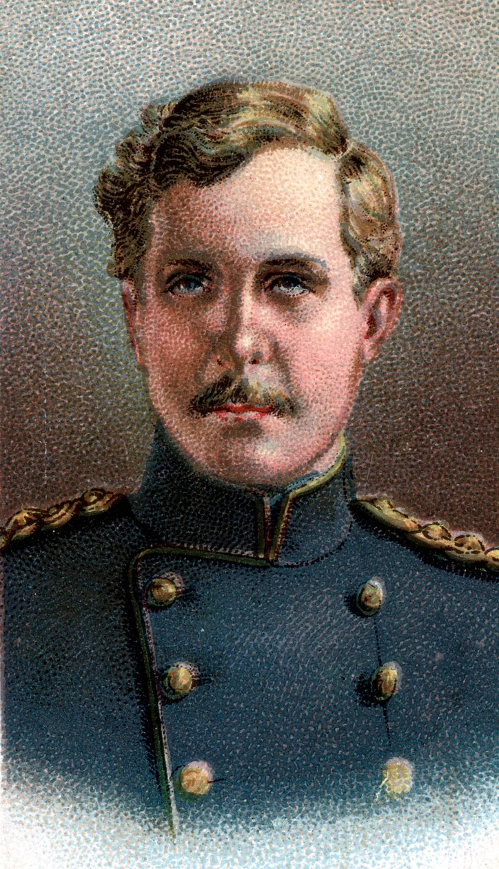 Albert I 1875-1934, belgialaisten kuningas vuodesta 1909, sotilasunivormussa, 1917 tekijältä Unbekannt
