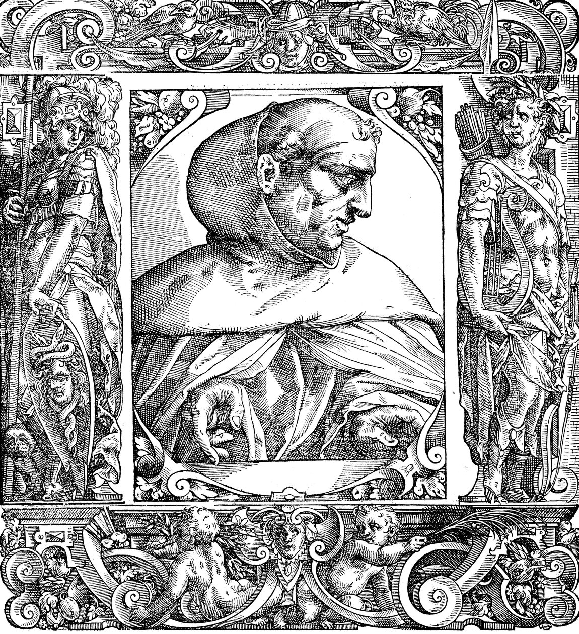 Albertus Magnus c1200-1280 saksalaissyntyinen dominikaaninen munkki, 1500-luku tekijältä Unbekannt