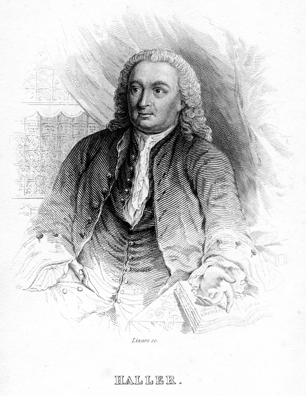 Albrecht von Haller, 1700-luvun sveitsiläinen lääkäri ja tiedemies, n. 1840 tekijältä Unbekannt