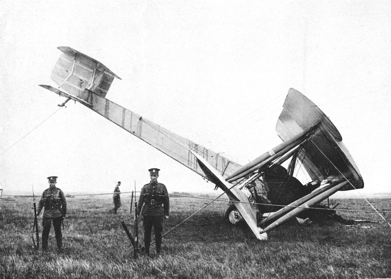 Alcock and Browns -lentokone suoritettuaan ensimmäisen non-stop-lennon Atlantin yli, 1919 tekijältä Unbekannt