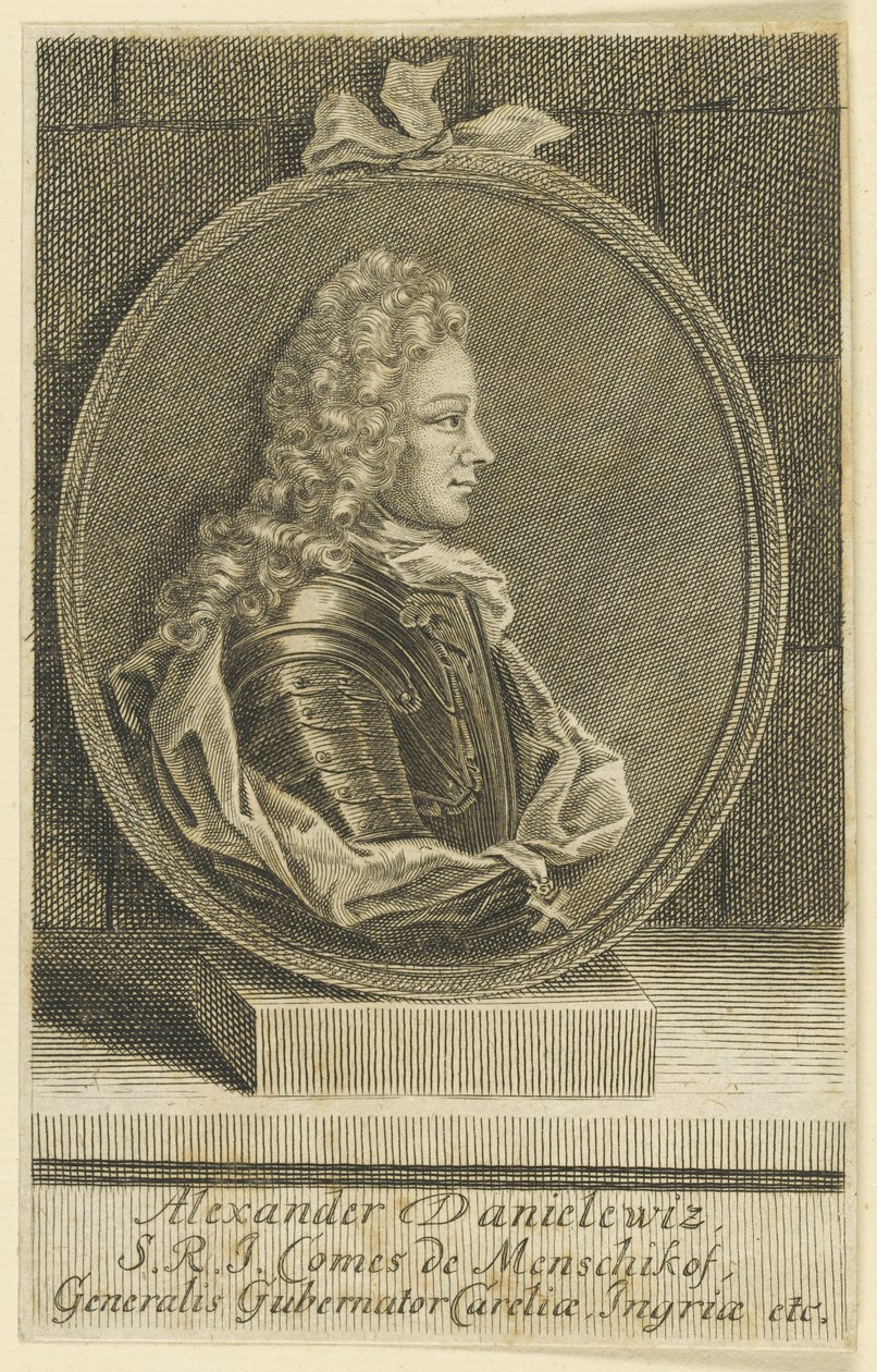 Aleksanteri Danilovich Menshikov, Generalissimo, Pyhän Rooman valtakunnan ruhtinas, 1705. tekijältä Unbekannt