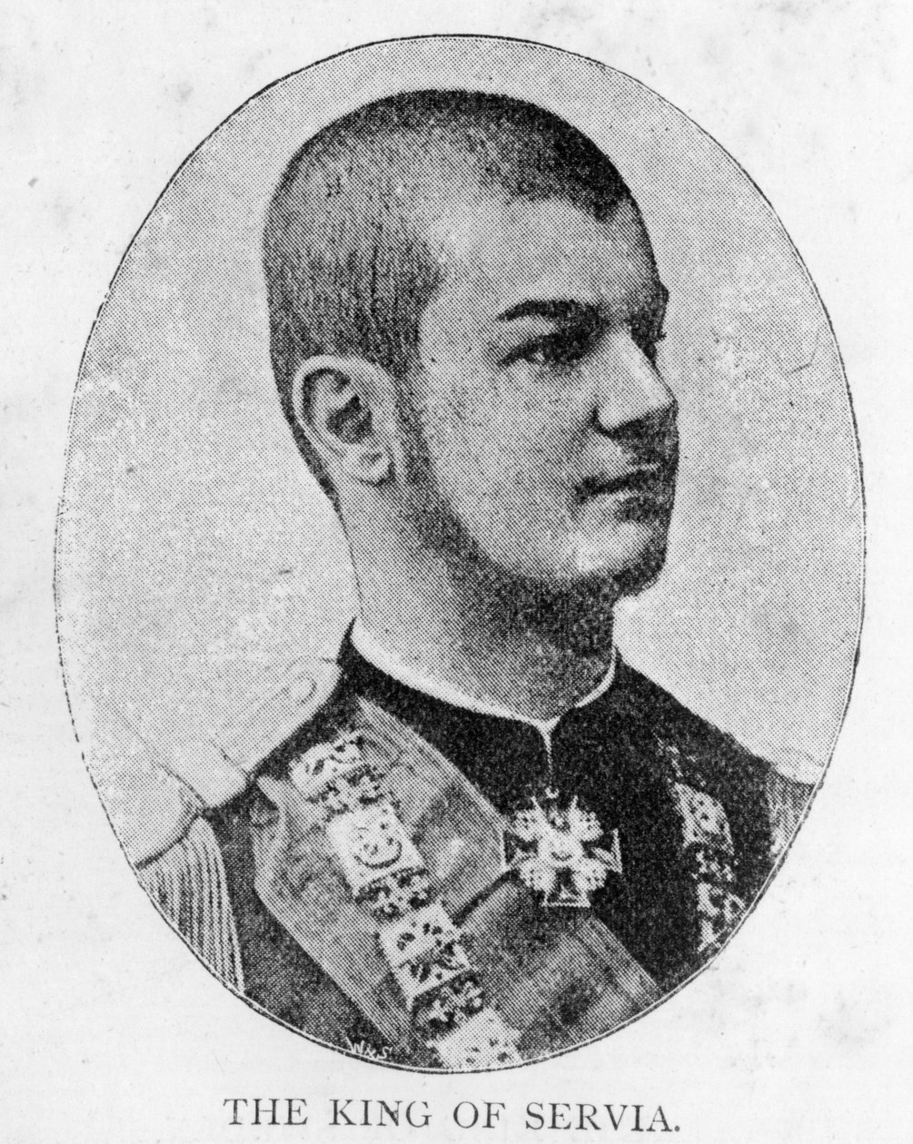 Aleksanteri I, Serbian kuningas (litho) tekijältä Unbekannt