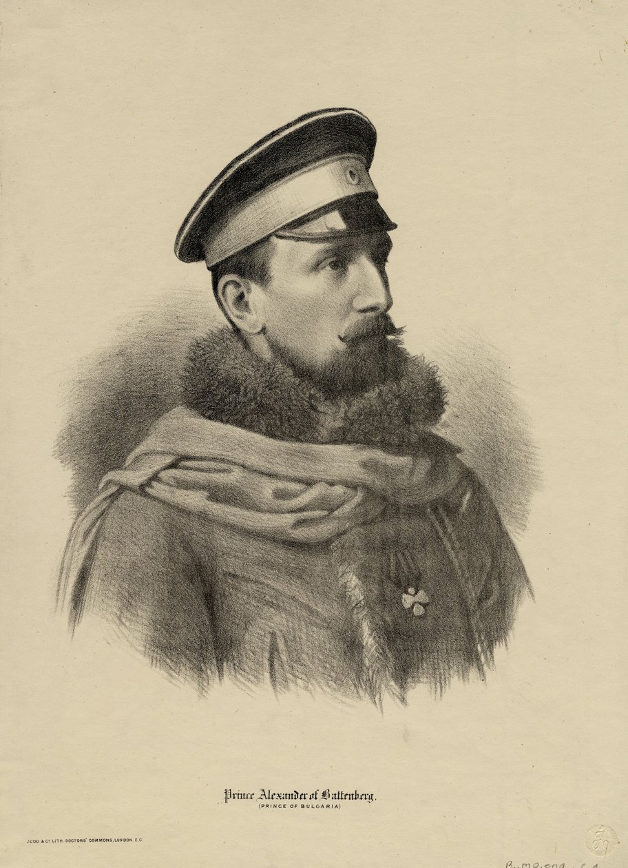 Alexander Joseph 1857-1893, Bulgarian prinssi, 1880 tekijältä Unbekannt