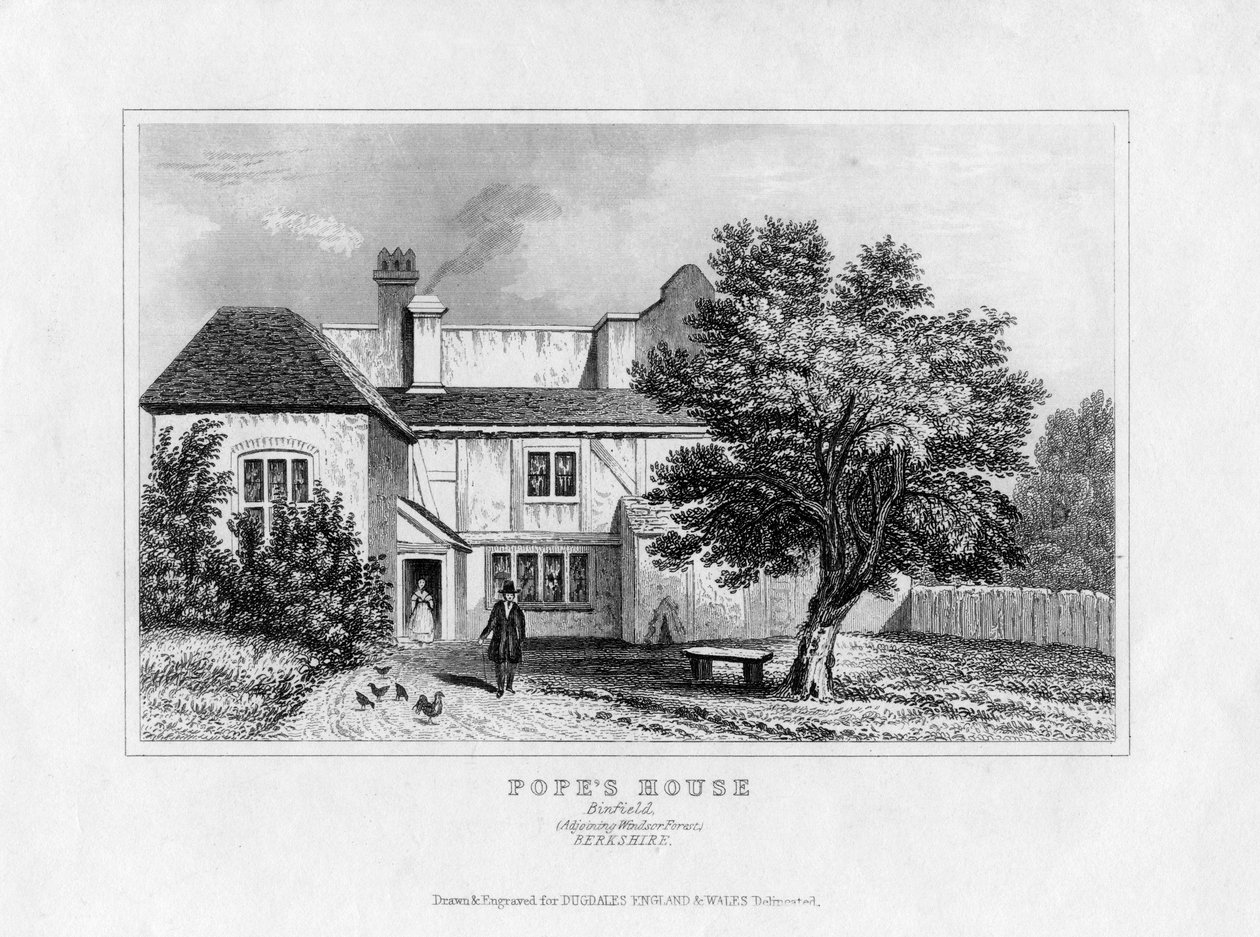 Alexander Popes House, Binfield, Berkshire, 1800-luvun puoliväli tekijältä Unbekannt