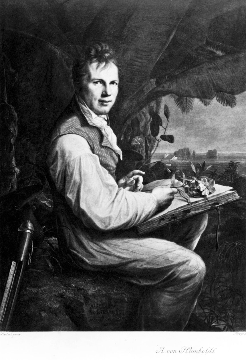 Alexander von Humboldt, saksalainen luonnontieteilijä ja tutkimusmatkailija, n. 1806 tekijältä Unbekannt
