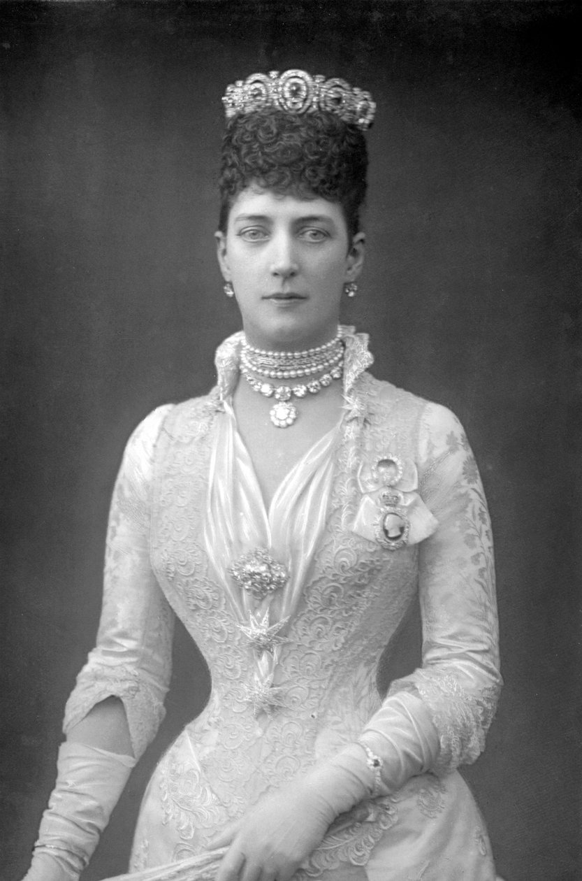 Alexandra 1844-1925, Ison-Britannian kuninkaan Edward VII:n kuningatar puoliso, c1890 tekijältä Unbekannt