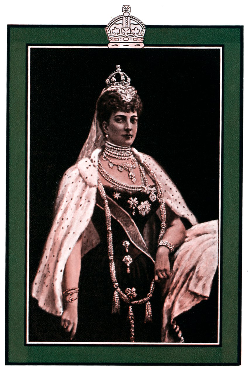 Alexandra Tanska 1844-1925, kuningas Edward VII:n kuningatar puoliso, 1902-1903 tekijältä Unbekannt