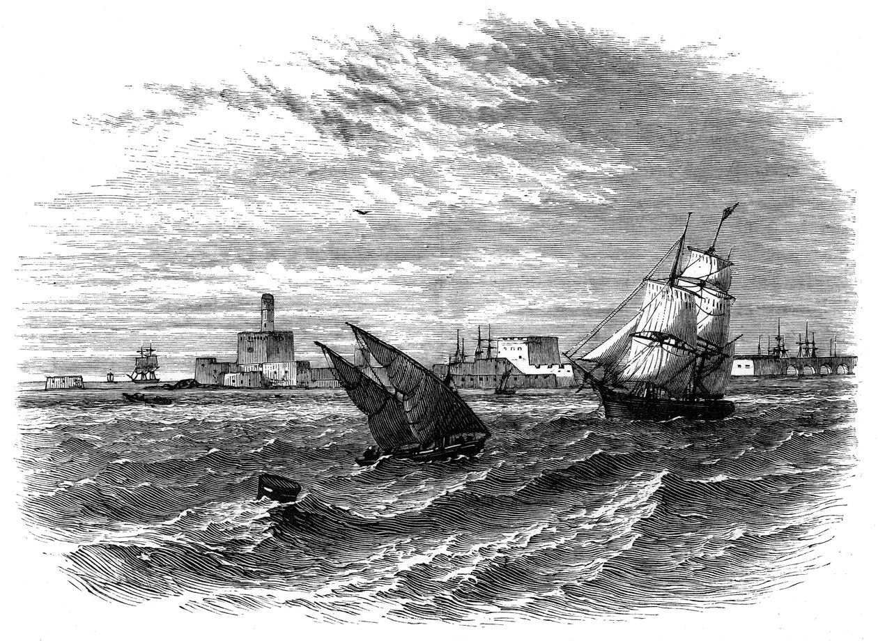 Aleksandria mereltä, Egypti, 1890 tekijältä Unbekannt