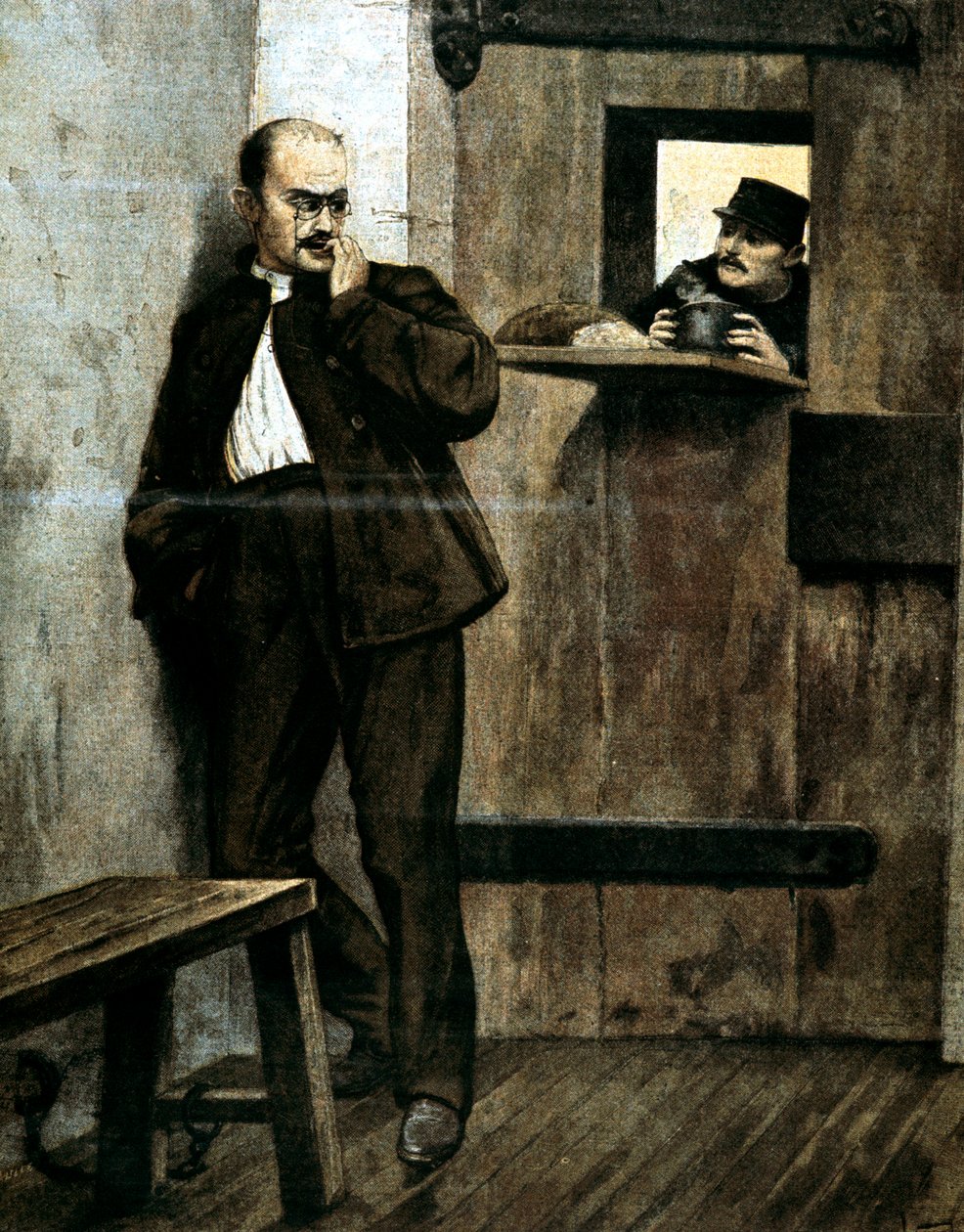 Alfred Dreyfus vankilassa, 1895 tekijältä Unbekannt