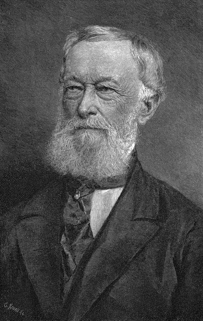 Alfred Krupp, saksalainen teollisuusmies ja asevalmistaja, 1886 tekijältä Unbekannt