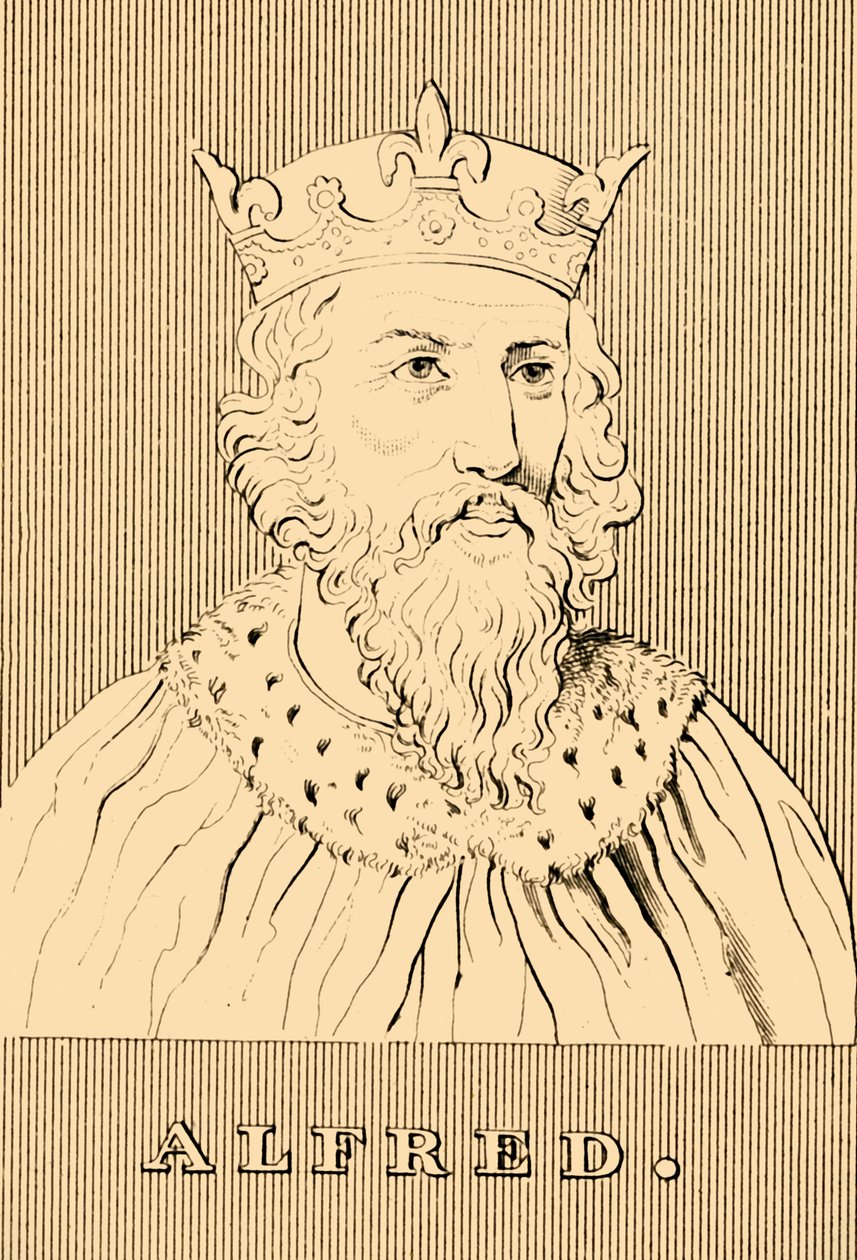Alfred, c847-899, 1830. tekijältä Unbekannt