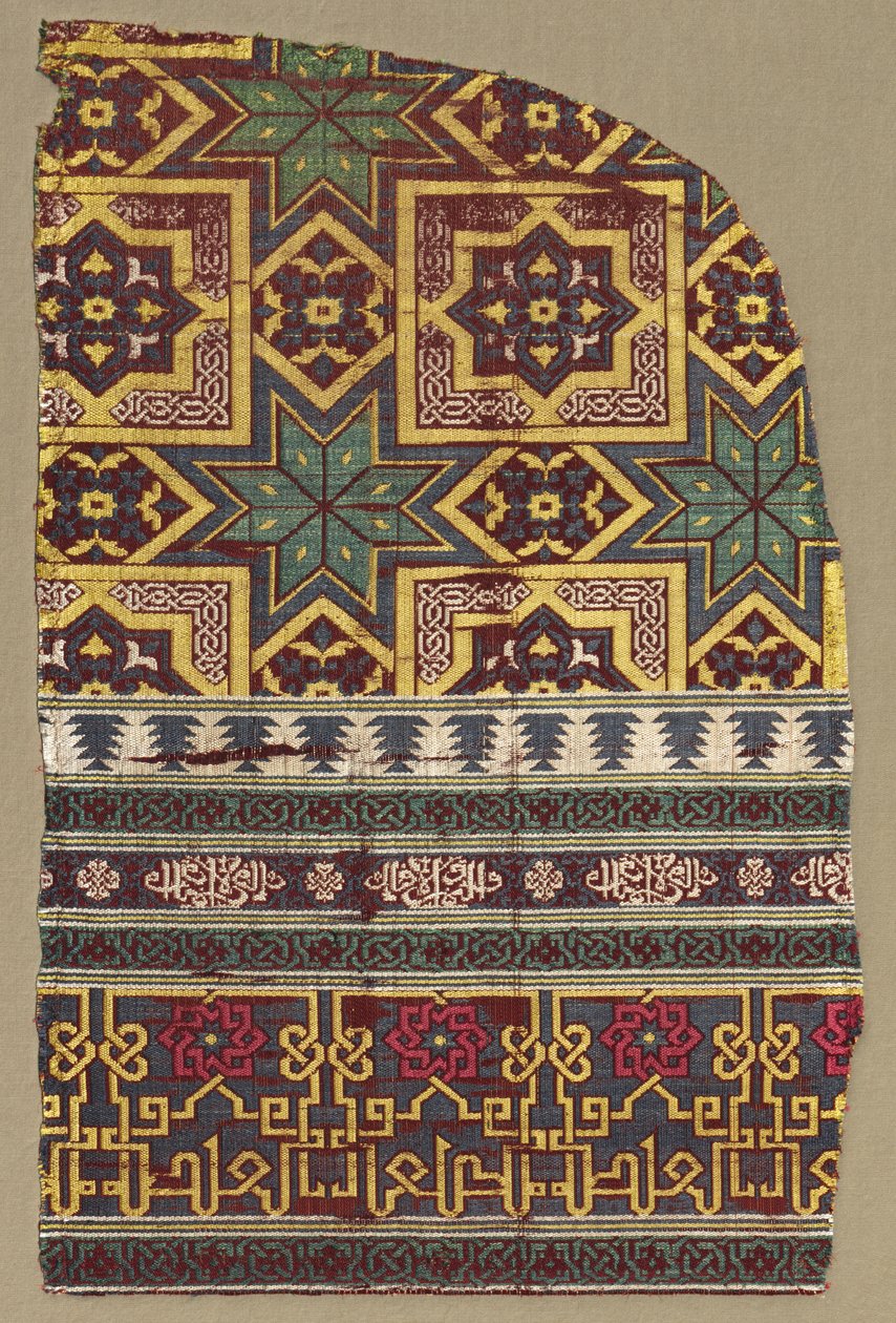 Alhambra-riippuva fragmentti koristeellisilla nauhoilla, 1300-luku. tekijältä Unbekannt
