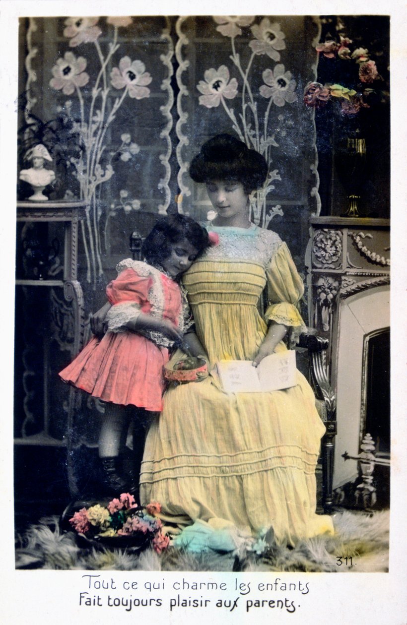 Kaikki mikä hurmaa lapset..., ranskalainen postikortti, c1900 tekijältä Unbekannt