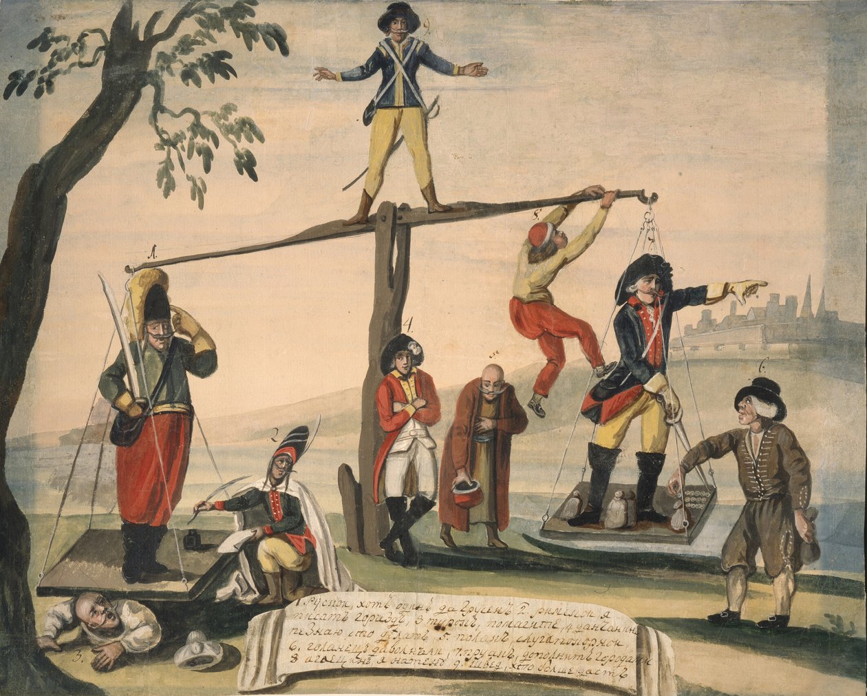 Allegoria Euroopasta 1791, 1791 tekijältä Unbekannt