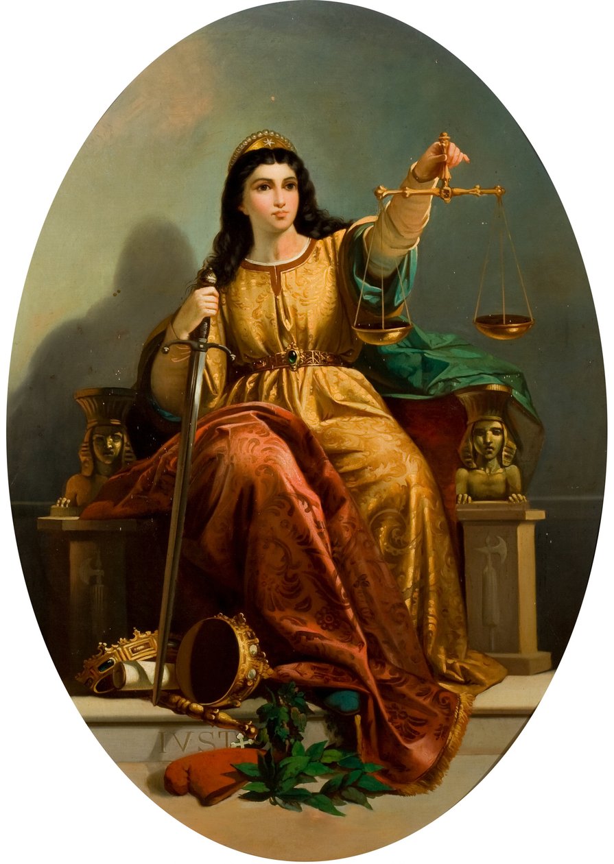 Oikeudenmukaisuuden allegoria, c. 1870. tekijältä Unbekannt