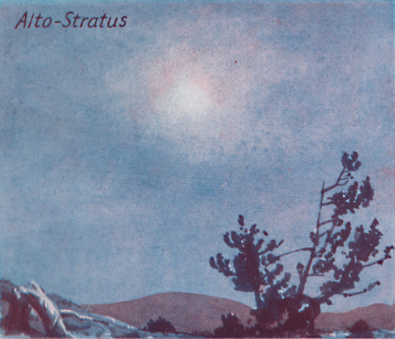 Alto-Stratus - Kymmeniä tärkeimmistä pilvimuodoista taivaalla, 1935 tekijältä Unbekannt