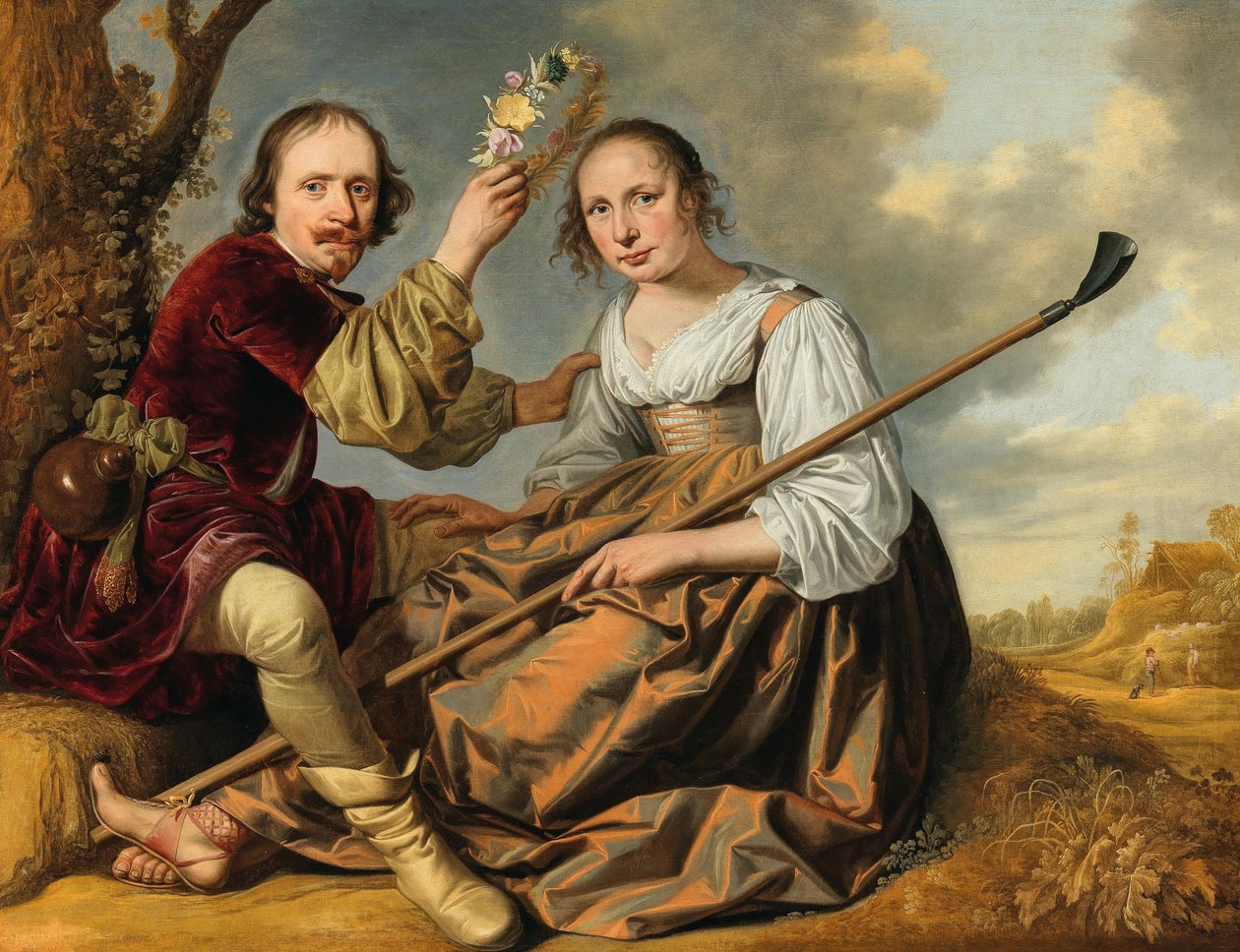 Amaryllis ja Mirtillo, 1640-luku. tekijältä Unbekannt
