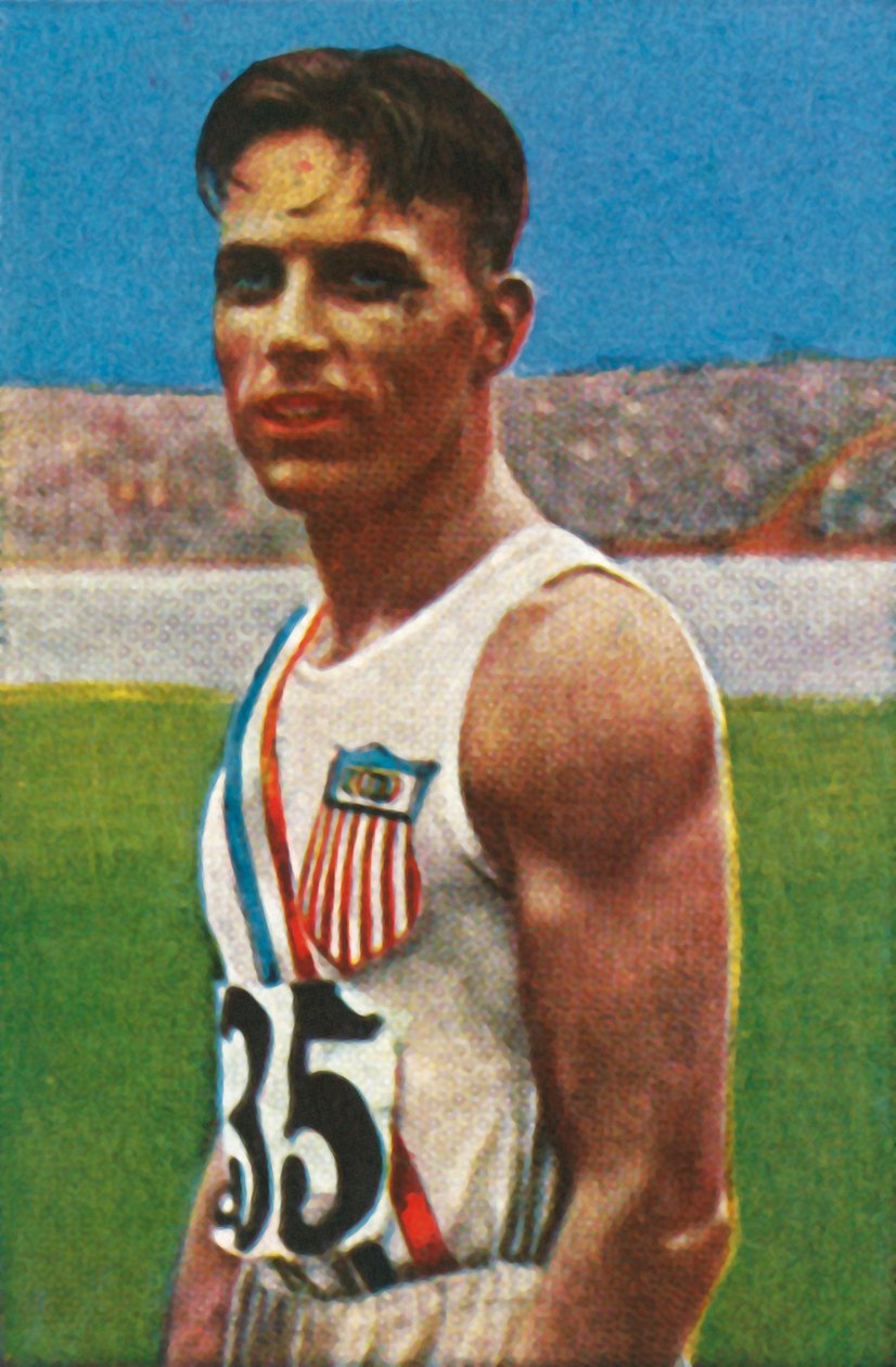 Amerikkalainen kiekonheittäjä Bud Houser, 1928. tekijältä Unbekannt