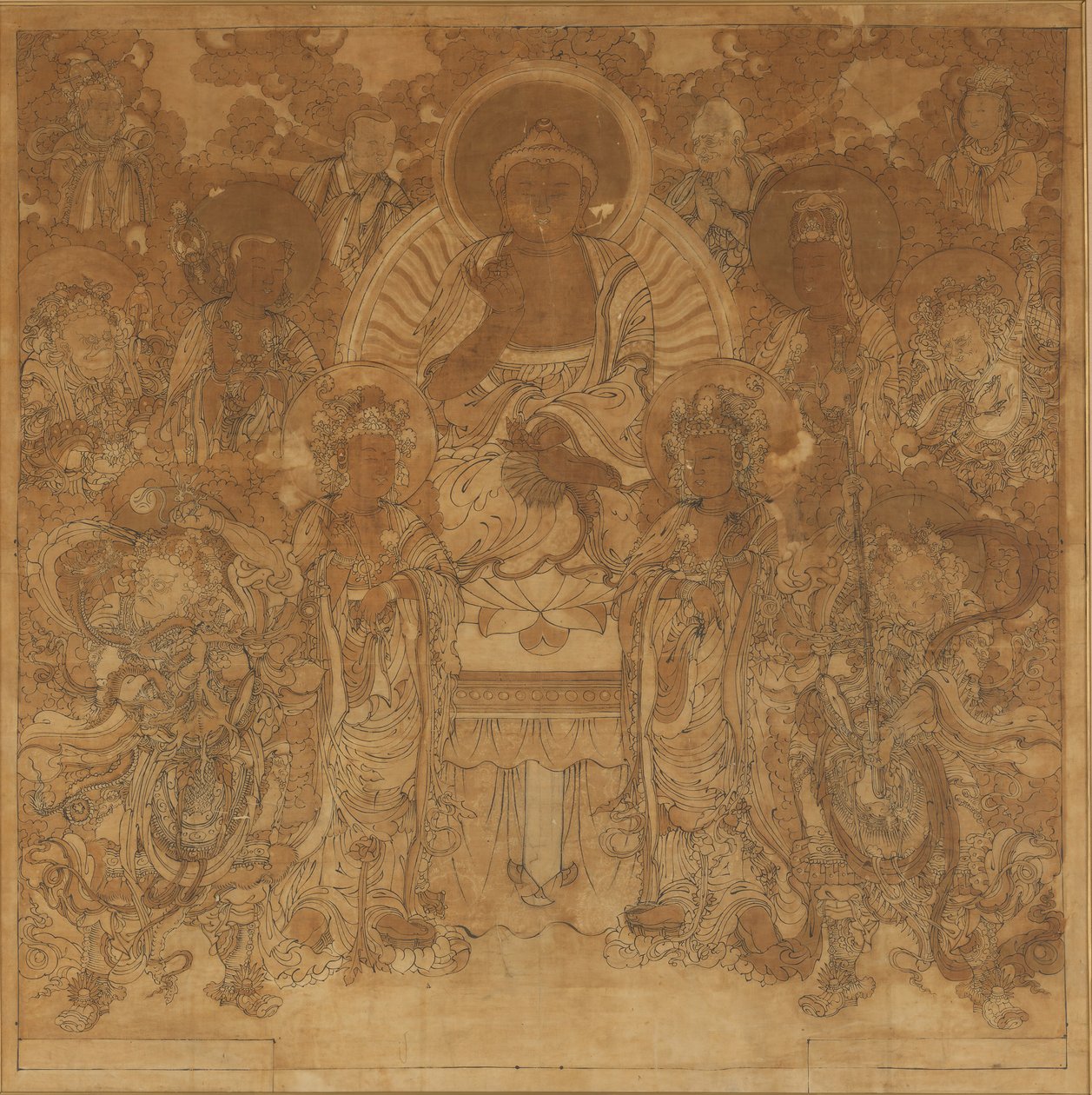 Amitabha Buddhan konventti läntisessä paratiisissa, 1700-luvun loppu - 1800-luvun alku. tekijältä Unbekannt